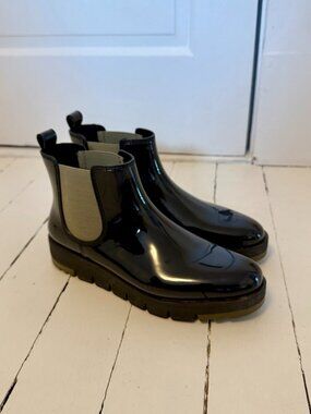 Cougar Black Rain Chelsea Boots with Olive Elastic Panels